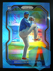 2021 Panini Prizm Carolina Blue #12 Brailyn Marquez RC Rookie Chicago Cubs